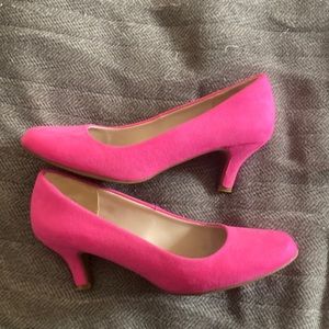 6.5 Hot Pink Heels by Dream Pairs 2 in heel
